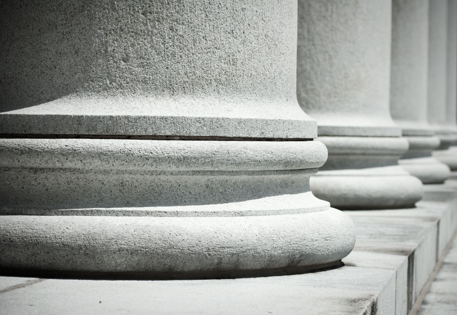 Stone column bases of a courthouse